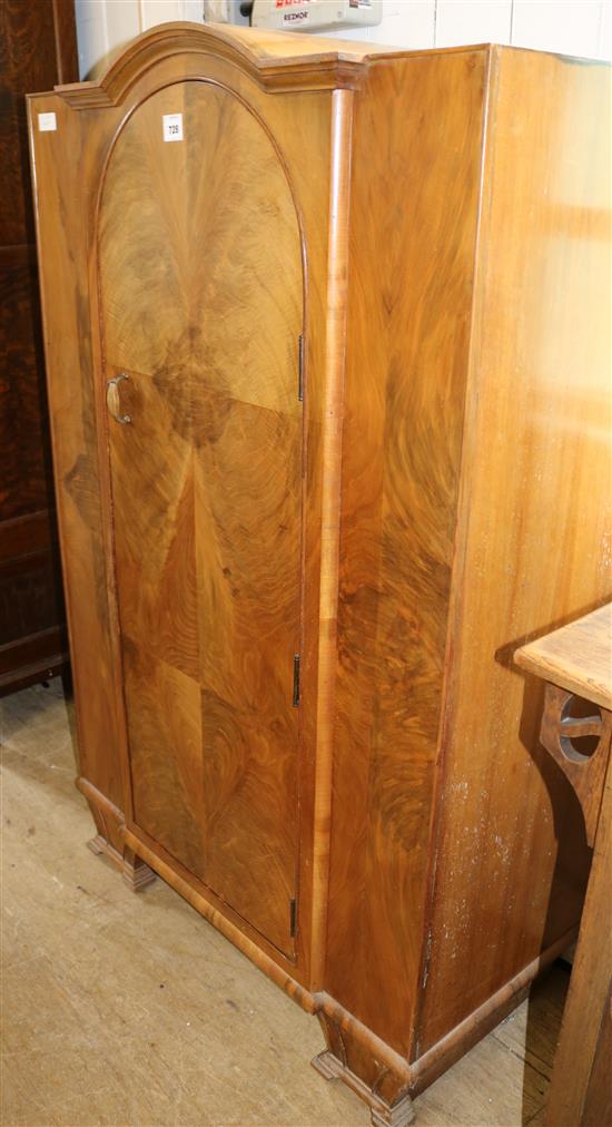 Walnut veneered small wardrobe(-)
